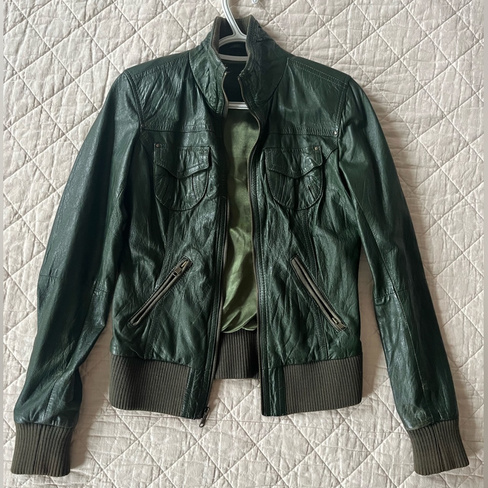 BERSHKA WOMEN’S GENUINE LEATHER JACKET